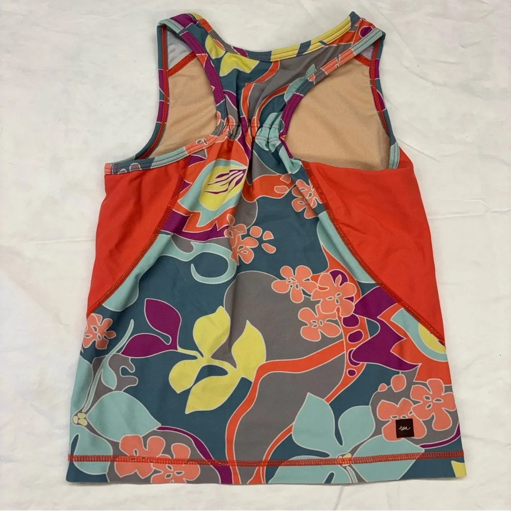 Tea Collection Size 5 Girls Activewear Tank Top and Cropped Leggings Set HTF‎